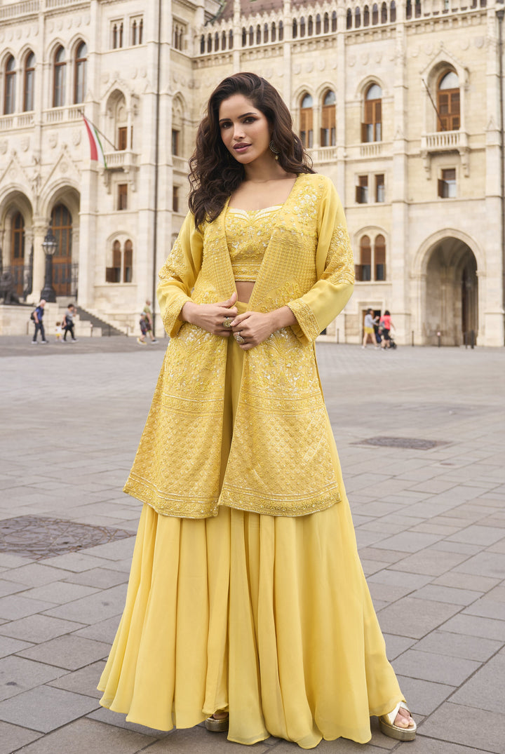 handpicked 3 piece designer dress by sayuri designer catalogue isha