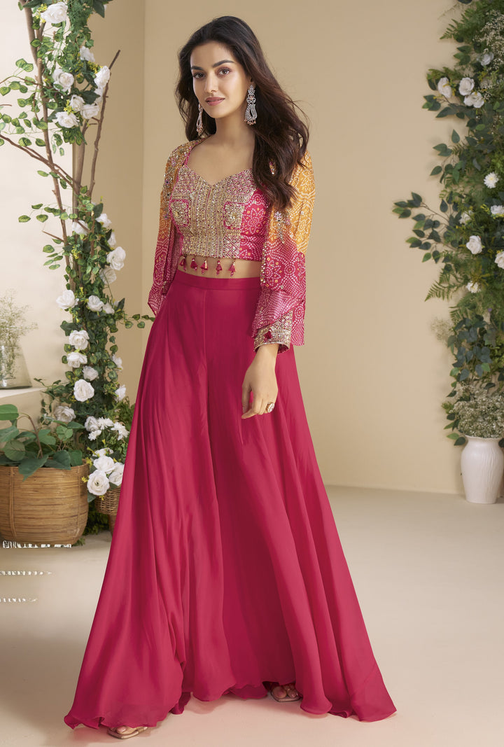 jaipuri print indo western readymade 3 piece set