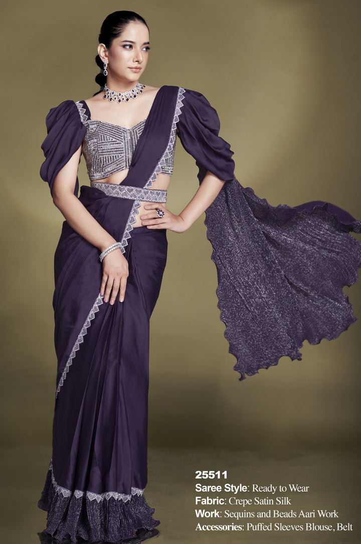 celebrations partywear readymade saree corset and elt