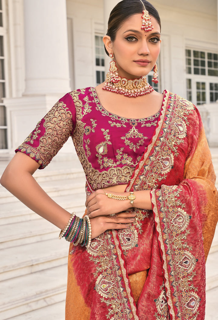 shaadi ceremonial wear sari with blouse