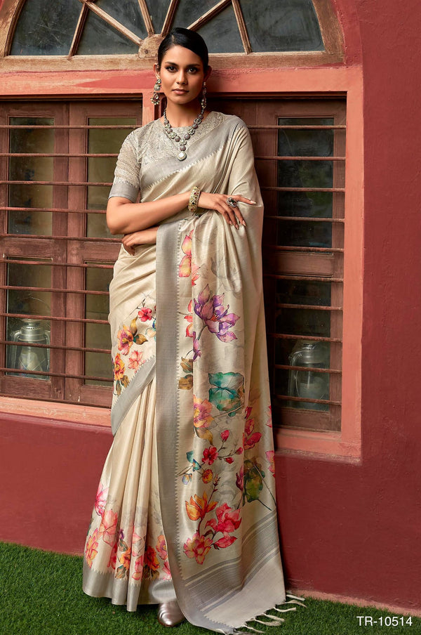 all occasion wear casual floral saree