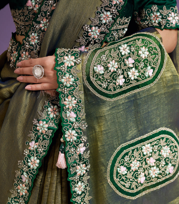 mehndi function wear saree