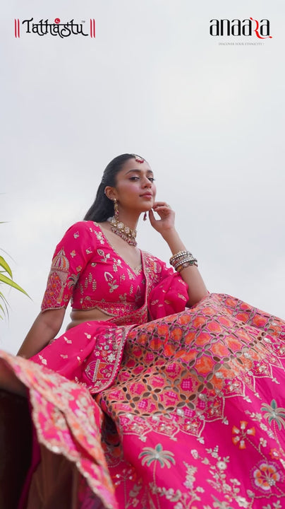 video of sangeet wear lehenga set by anaara