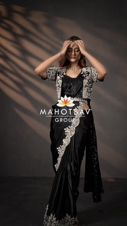 bridal pre-sttched saree video by mahotsav group catalogue celeste