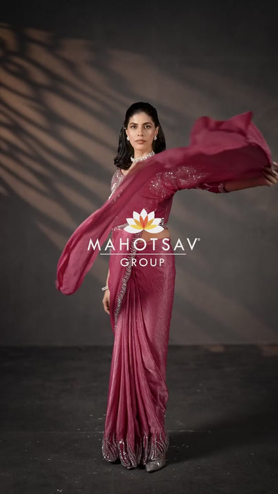 cocktail wear sari video by mahotsav group catalogue celeste