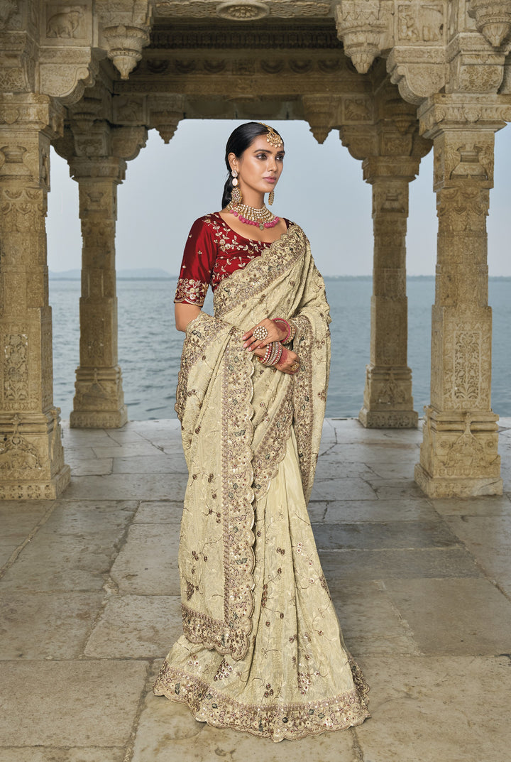 roka function wear traditional silk saree