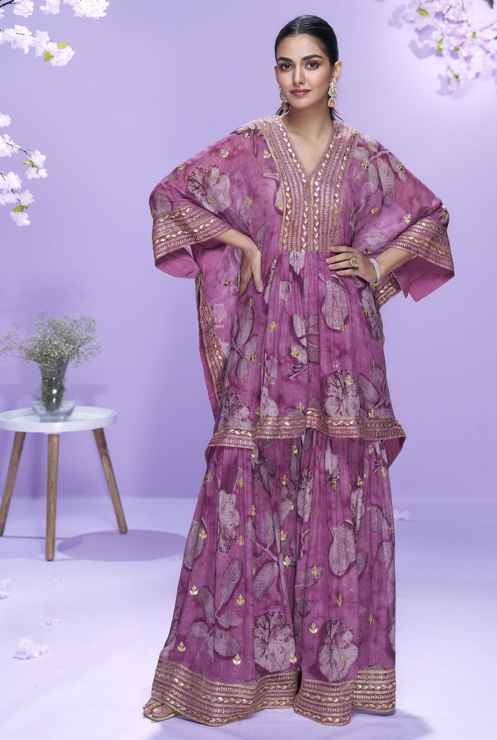 club partywear fusion fashion kaftan palazzo suit