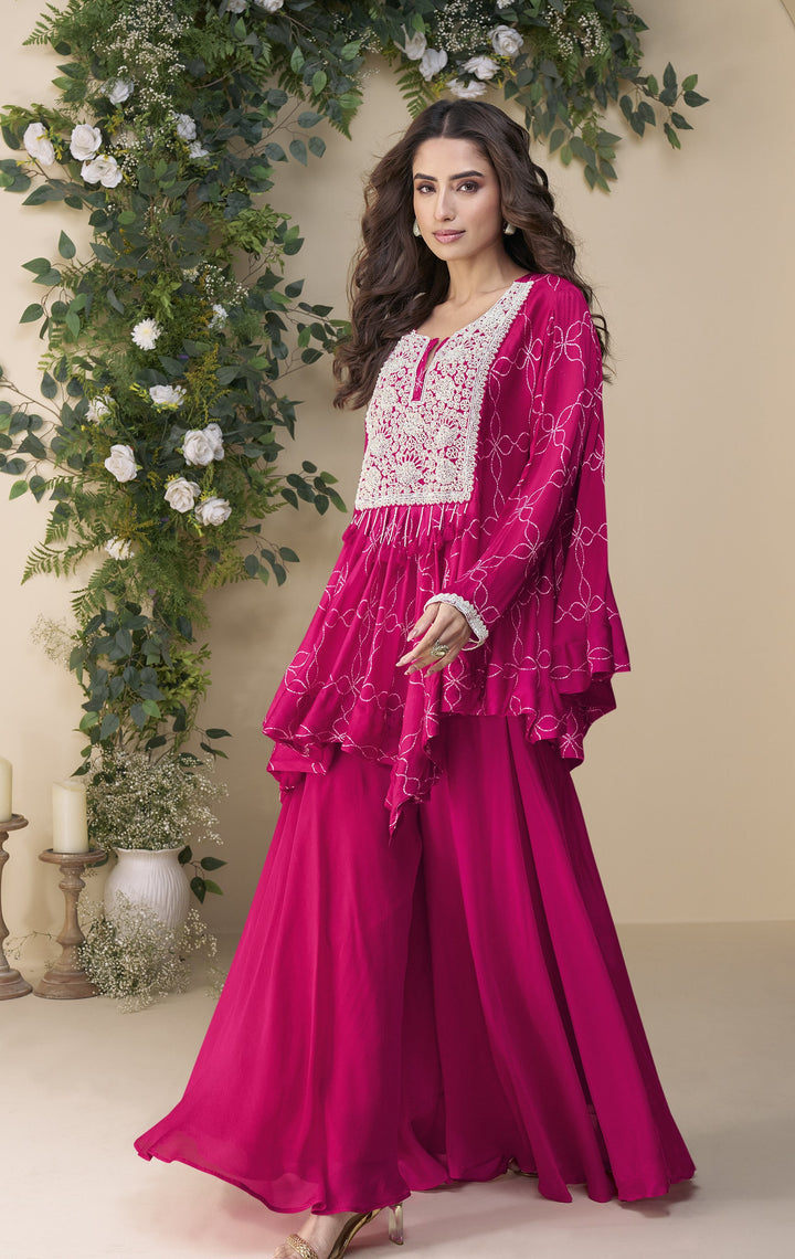 festive club partywear designer kurti palazzo suit