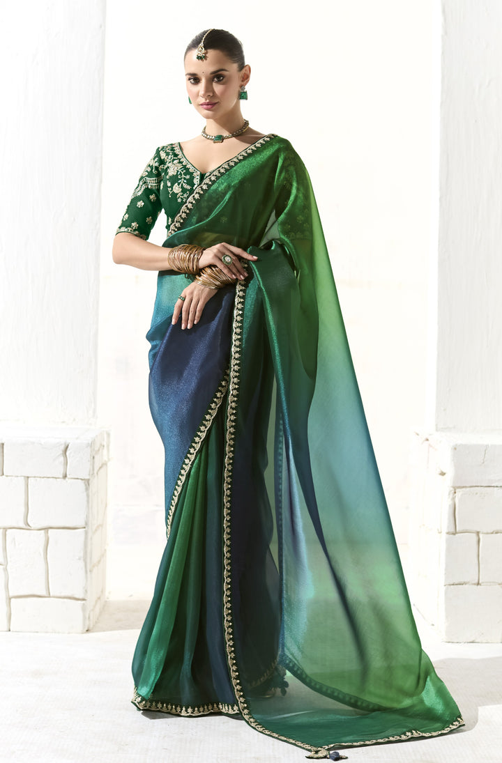 resort partywear designer sari with choli