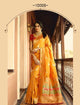 Superb VRI10005 Bridal Mustard Yellow Rust Silk Saree - Fashion Nation