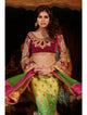 N10006 - Green Satin Velvet Lehenga - Fashion Nation