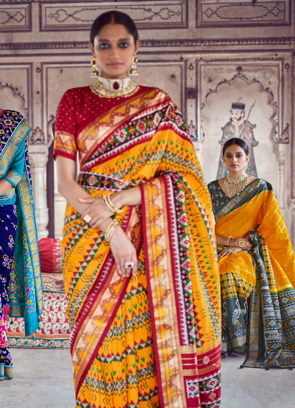 Geet Sammelan Special Designer Patola Saree - Fashion Nation