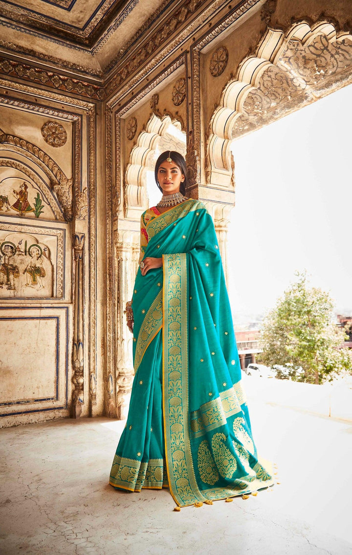 Engagement Wear Traditional Weaving Saree - Fashion Nation