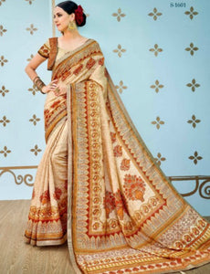 Designer SS1601 Artistic Multicoloured Benarasi Silk Saree - Fashion Nation