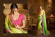 Colourful NIR1807 Designer Shaded Green Yellow Net Chiffon Saree - Fashion Nation