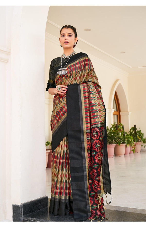 Evening Wear Pochampally Silk Saree - Fashion Nation