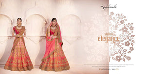 Dressy Nakkashi Bridal NAK5082 Shaded Pink Satin Silk Lehenga Choli - Fashion Nation