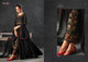 Partywear Indo Western K12065 Black Raw Silk Anarkali with Pants - Fashion Nation