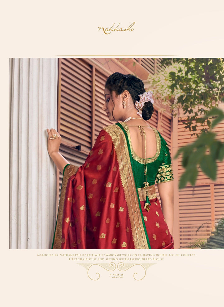 Marriage Wear Jacquard Silk Ethnic Saree - Fashion Nation