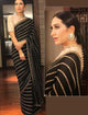 Karishma Kapoor SF5535 Bollywood Inspired Black Beige Georgette Silk Saree - Fashion Nation
