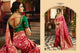 Ethnic VRI10001 Bridal Pink Green Silk Saree - Fashion Nation